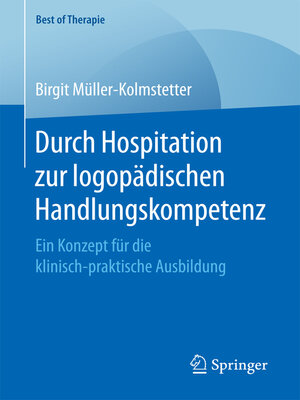 cover image of Durch Hospitation zur logopädischen Handlungskompetenz